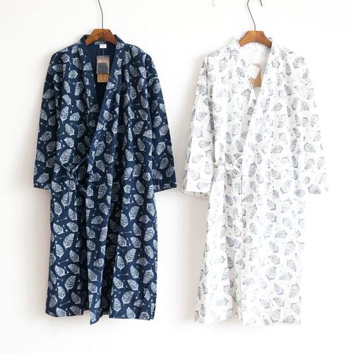纱布男款夏秋季日式风汗蒸和服