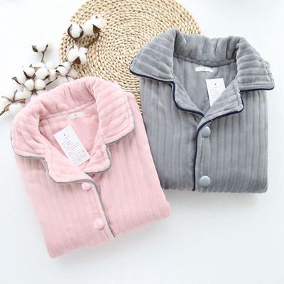 加厚珊瑚绒秋冬季保暖情侣睡衣