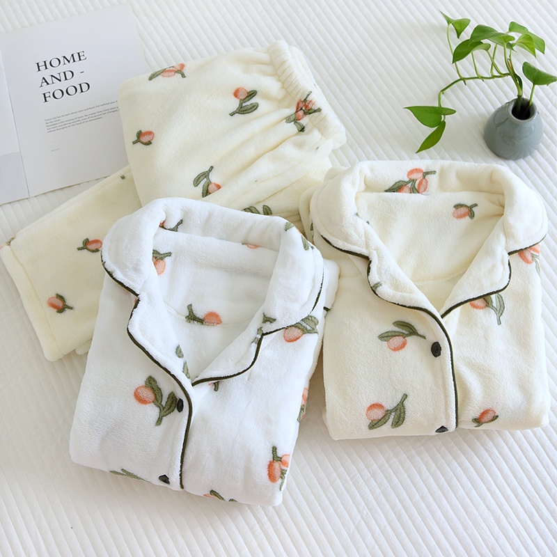 女士法兰绒柔软舒适加绒加厚