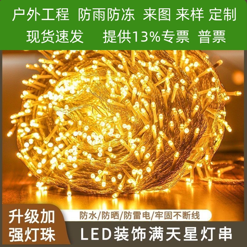 LED小彩灯闪灯灯串满天星户外挂树上彩灯耶诞节过新年氛围装饰灯