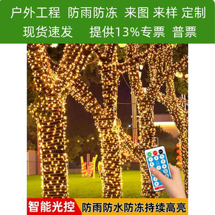 新太阳能户外庭院灯串Led星空花园装饰气氛灯挂在树上的小灯笼