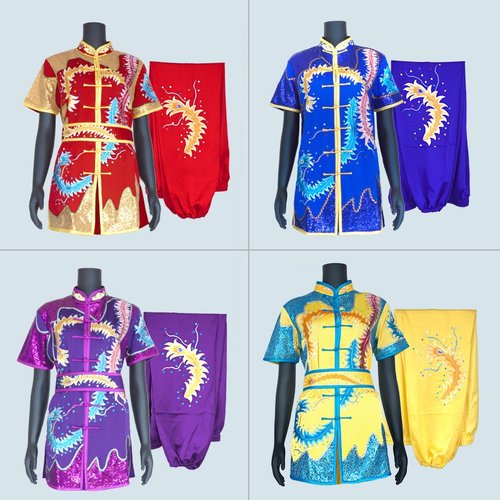 大业亨通武术刺绣长拳服装比赛竞赛表演彩服套路成人女儿童凤尾