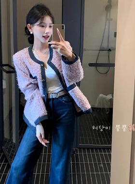 陈六六CHENLIULIU【贵货！智媛姐姐】气质名媛小香外套修身牛仔裤