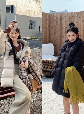 陈六六CHENLIULIU【冬日初雪】新国标90白鸭绒泡芙感超保暖羽绒服