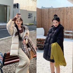 陈六六CHENLIULIU 新国标90白鸭绒泡芙感超保暖羽绒服 冬日初雪