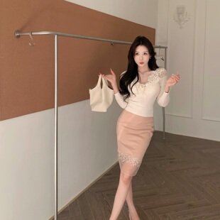 陈六六CHENLIULIU【娇娇姐姐】纯欲气质高智感网纱蕾丝拼接半身裙