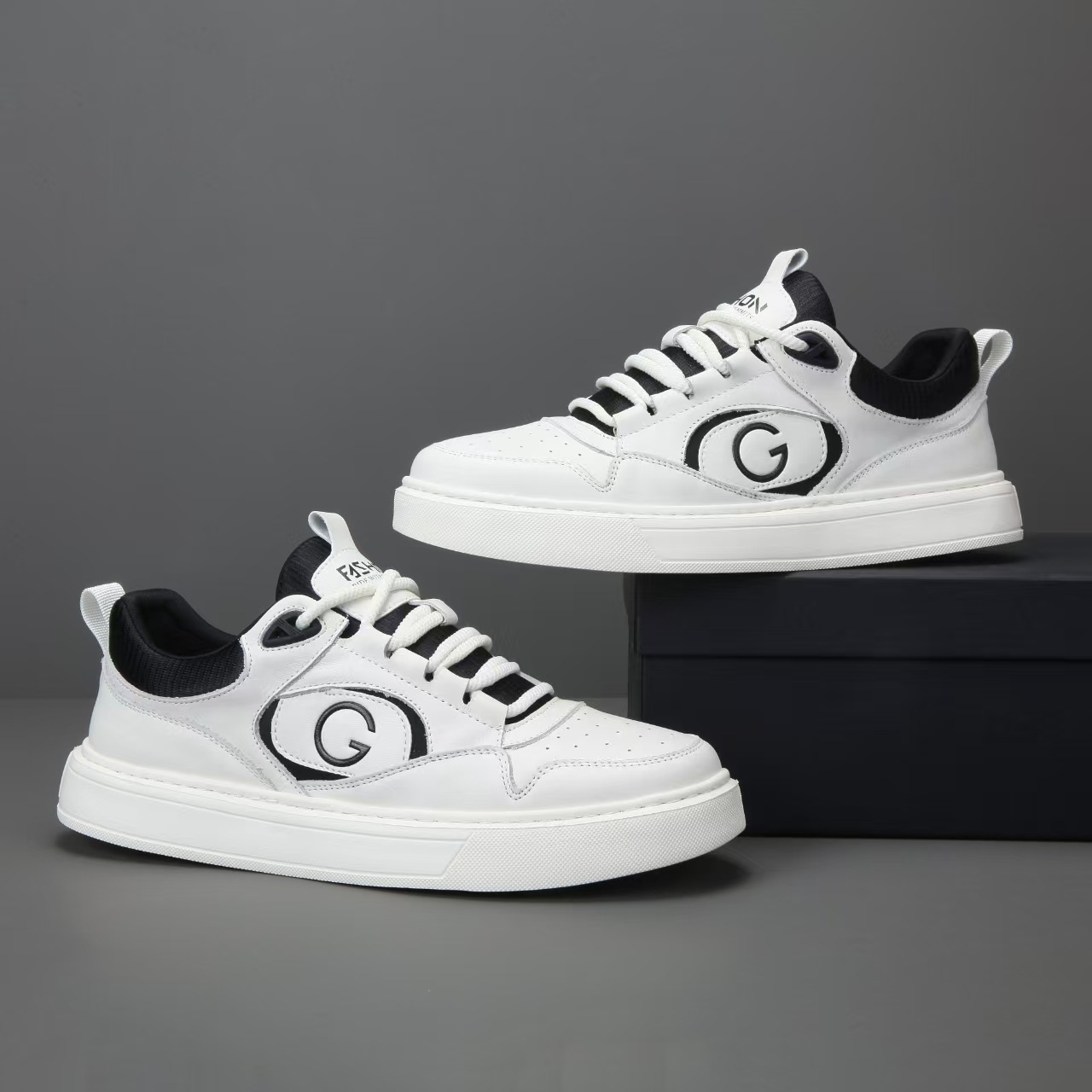 【头层牛皮】软底真皮小白鞋厚底透气休闲板鞋超轻防滑青少年潮鞋