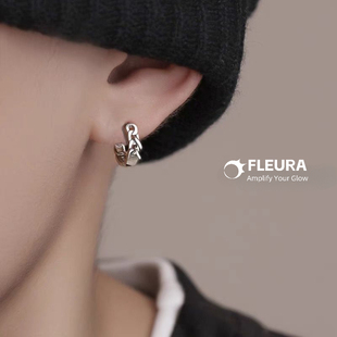 合金耳饰 耳环男潮ins小众单只个性男款男生耳饰2025年新款耳圈