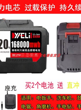 力王 关心 指南车24V 20V21V高压洗车机冲洗神器水泵锂电池充电器