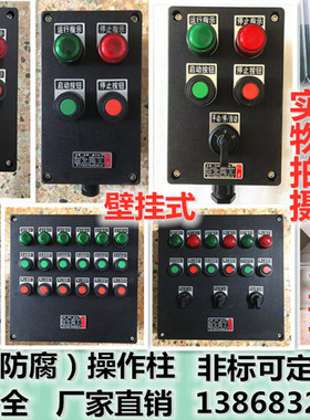 BZC/LBZ8050/30/60防爆防腐操作柱防尘防水按钮箱/盒三防控制箱