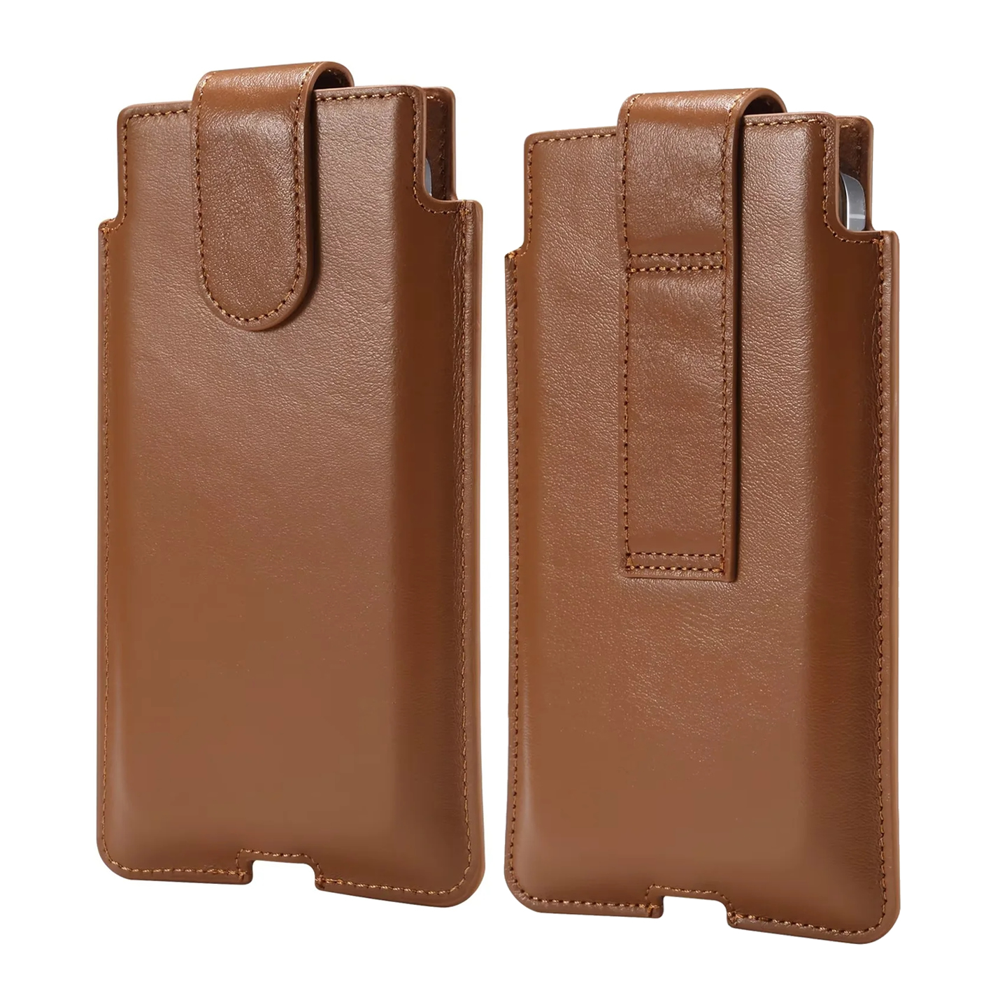 简约超薄手机包真皮磁扣可挂腰