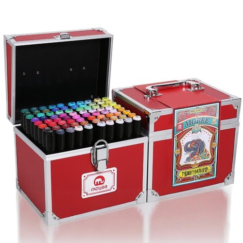 mobee马克笔画笔礼盒儿童彩笔绘画套装小学美术圣诞新年生日礼物