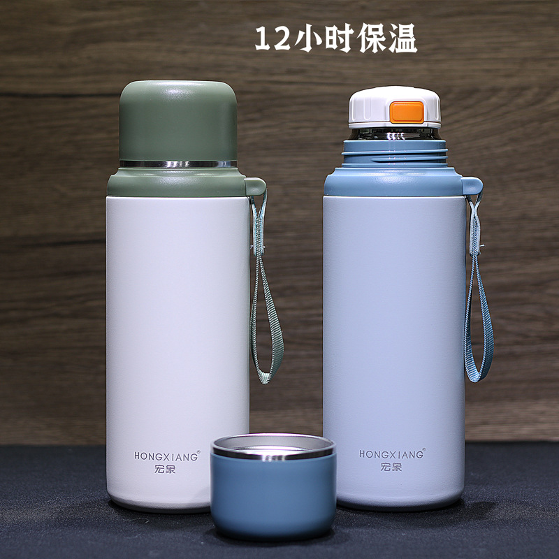 新款加厚316不锈钢800ml大容量保温杯户外便携泡茶杯家用时尚潮款
