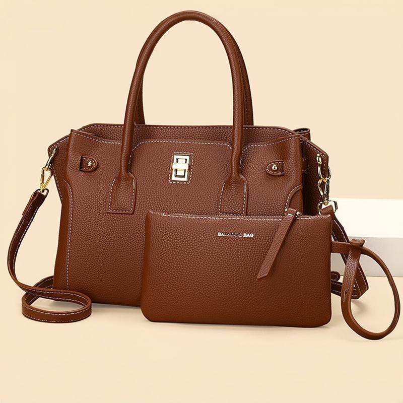 新款水桶包时尚褶皱包包女百搭大容量子母手提小众斜挎单肩包潮款