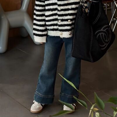 童装女童加绒牛仔裤秋冬2