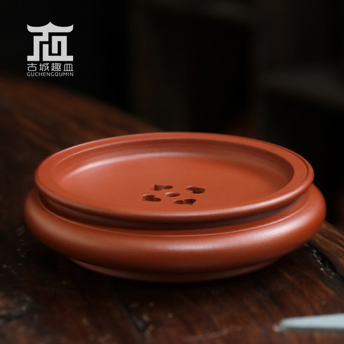刘金城吉祥壶承干泡台茶具朱泥