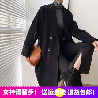 Max家101801高端手工双面羊绒大衣女中长款廓形羊毛呢外套浴袍款