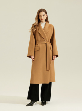 2024秋冬双面羊毛大衣女毛呢外套CEID大衣经典款气质长款呢子外套