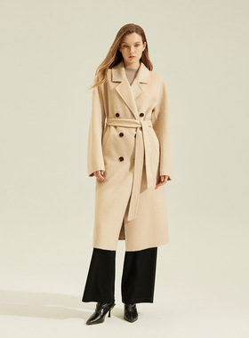 骆驼绒大衣CEID大衣气质轻奢驼绒大衣101801经典双面呢秋冬外套女