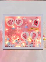Baby hand film foot film 3D three-dimensional Baby Memory full moon day souvenir DIY self-made clone picture frame