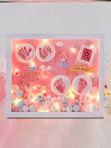 Hand and foot photo frame children's self-made full moon baby's lanugo souvenir making creative one year old handprint