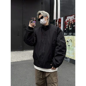 B347-A07-特P55 冬季现货螺纹袖口夹棉飞行棉服 聚酯纤维图片