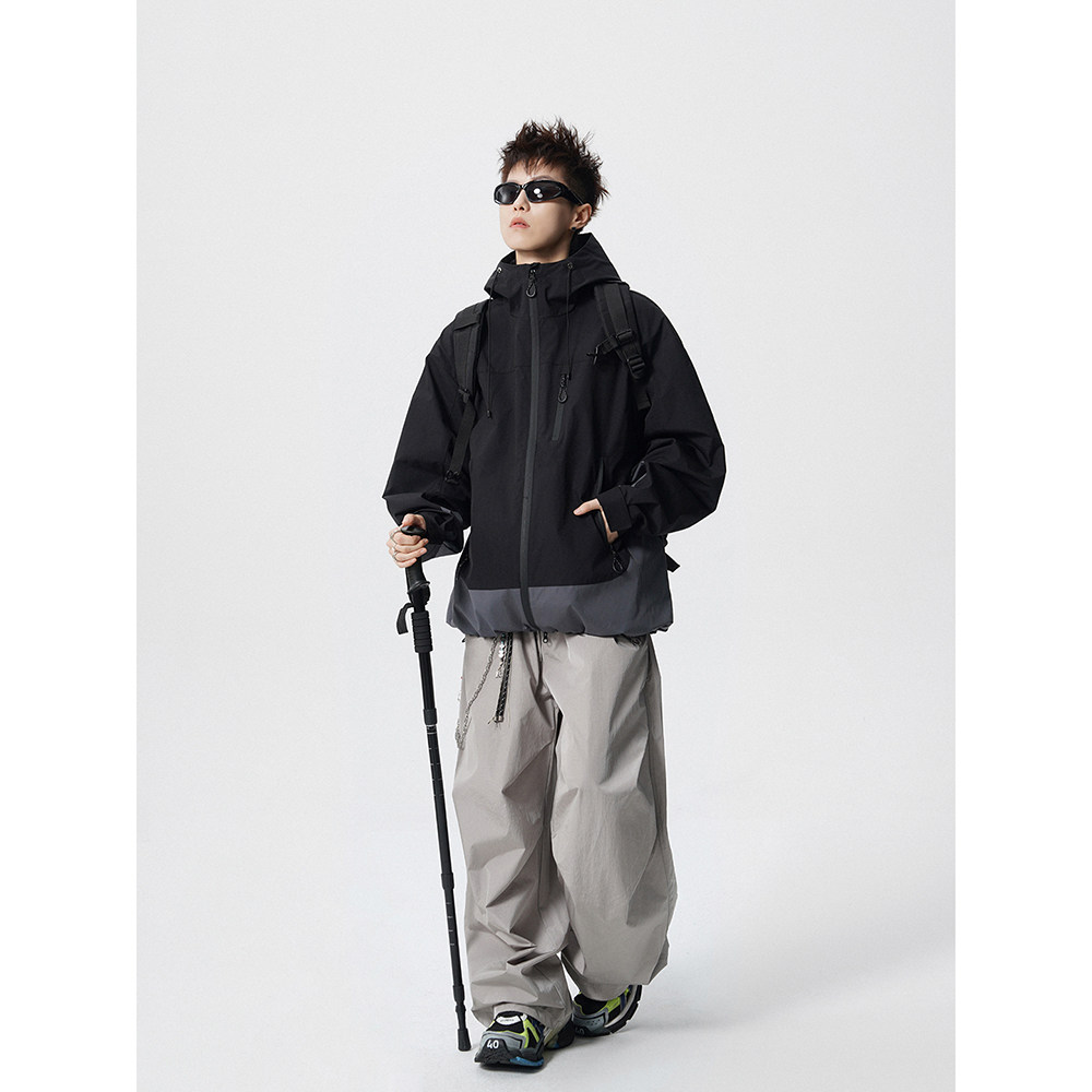 B347-W2706-P70-138秋装户外冲锋夹克男士拼色防水外套,男装夹克,电商B347(原C409)