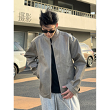 B347-1-A15-特P80高清大图原版品质短款皮衣夹克聚酯纤维，男装夹克，电商B347(原C409)