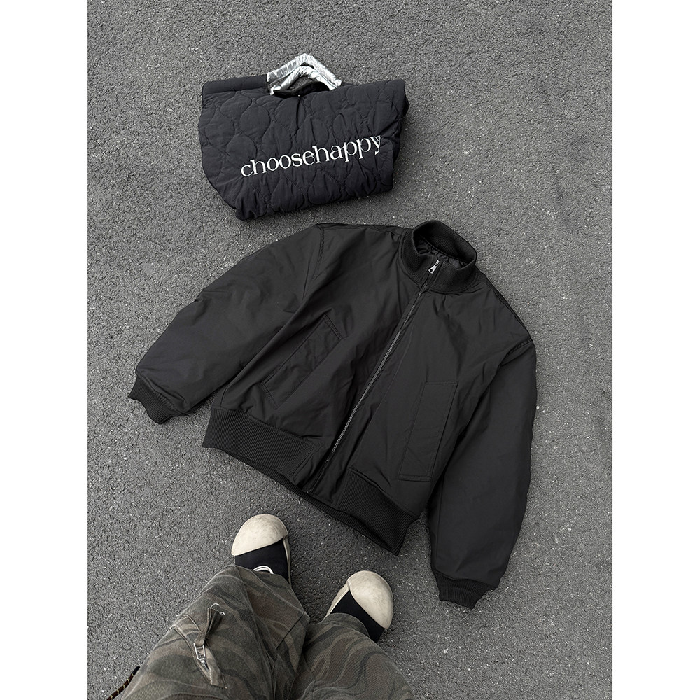 B347-A07-特P55冬季现货廓形飞行短款棉服%聚酯纤维,男装棉衣,电商B347(原C409)