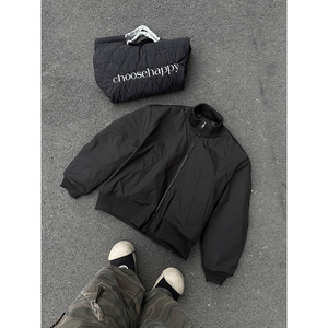B347-A07-特P55 冬季现货廓形飞行短款棉服 %聚酯纤维图片