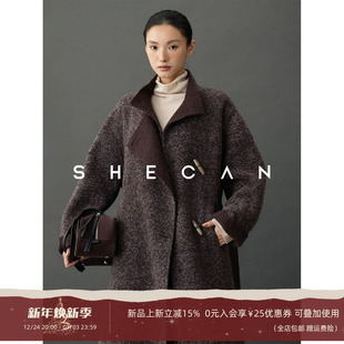 漫澜 SHECAN12 上新 晚20：00新品 双面呢外套冬显瘦羊毛大衣