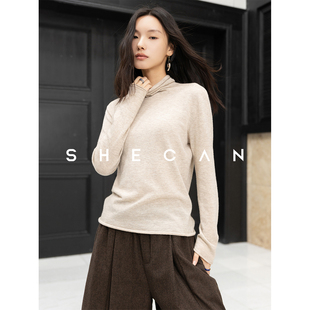 SHECAN【绒绒春风】秋冬舒适打底衫高领针织毛衫4QA071