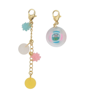 日本Nanaco plus+蓝色达摩彩色金平糖吊饰套装拉链扣包挂件