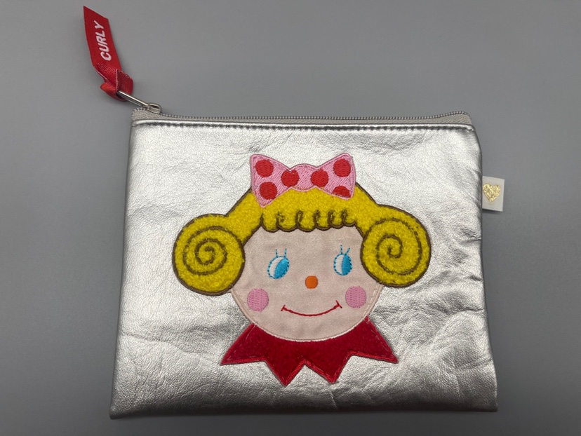 日本Curly Collection卷发女孩银色多功能小包