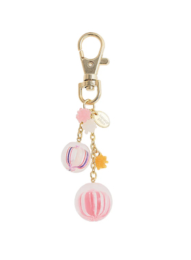 日本Nanaco plus+real candy红色双球钥匙扣包挂件