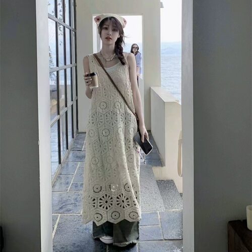 大码长裙全棉宽松百搭赫本风