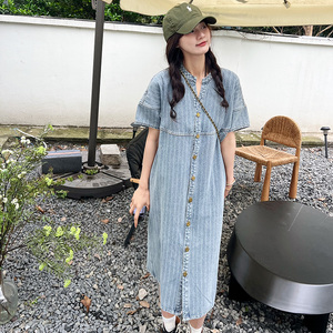现货 2024夏季新款牛仔连衣裙浙宝300/3013/P105控168图片