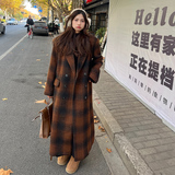 现货23冬新时尚保暖内里加绒格纹大衣浙宝300/8870/P205控298，女装毛呢外套，郎佰婉