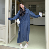 现货2025秋季新款时尚条纹连衣裙浙宝300/273/P135控218，女装连衣裙，郎佰婉