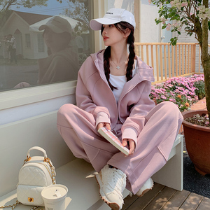 现货 2025春季新款休闲连帽卫衣套装浙宝300/2521/P165控238图片