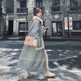 现货2024冬季新款高个子格子拼羊羔毛浙宝300/7858/P195控278，女装毛呢外套，郎佰婉