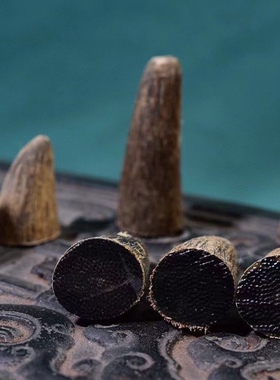 天然披毛犀角角尖鱼籽纹清晰天然养生角尖碎料泡茶泡酒养生送礼品