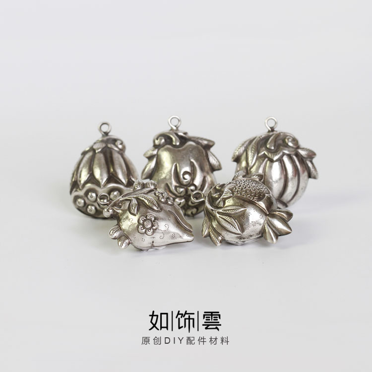 925银寿桃瓜果石榴佛手大铃铛