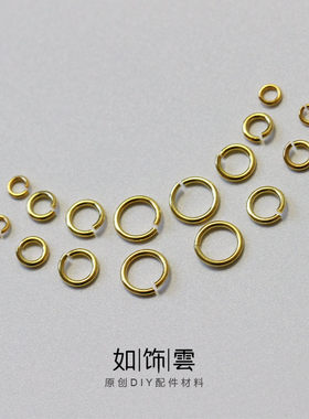 925银镀金多尺寸开口闭口环