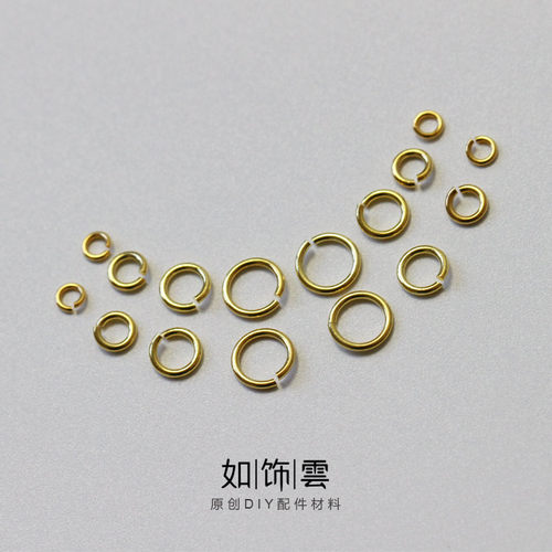 925银镀金多尺寸开口闭口环
