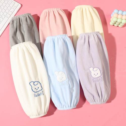 长款韩版卡通防污羽绒服学生袖套