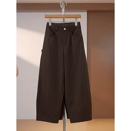 高端窄版香蕉镰刀裤女202