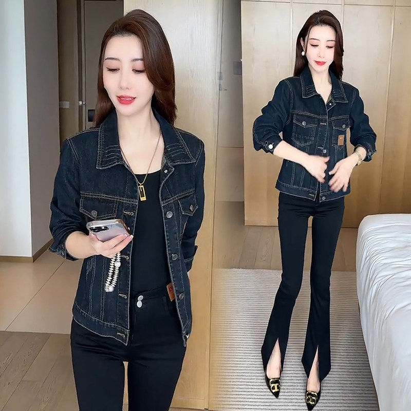 春秋牛仔外套女小个子2026新款爆款时尚百搭洋气减龄短款夹克上衣