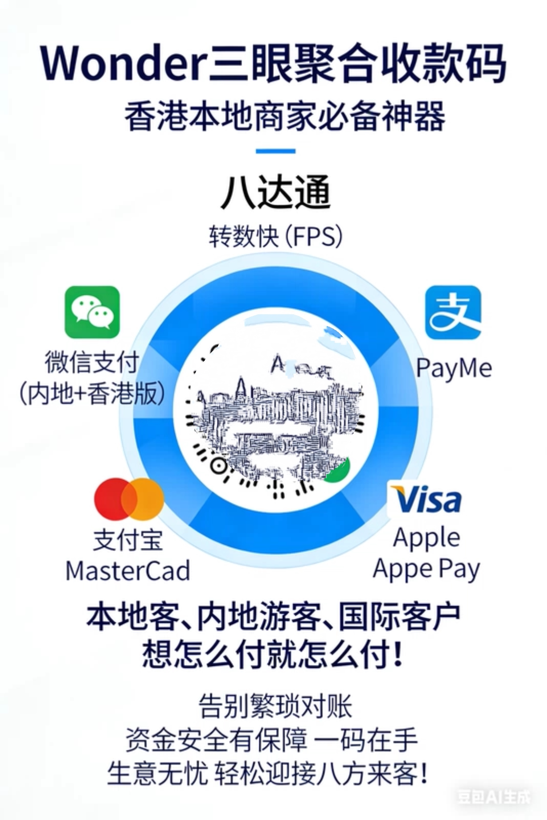 Wonder三眼聚合收款码一码收钱码/收款码/收款