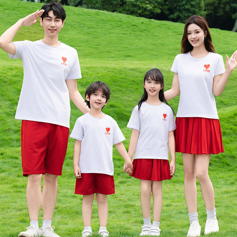 2026夏季亲子短袖T恤园服百搭